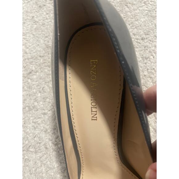 Enzo Angiolini EADIXY Pumps Heels Women's 8 M Patent Leather SFT 1212 Gray Blue - Picture 10 of 13